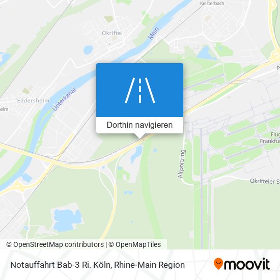 Notauffahrt Bab-3 Ri. Köln Karte