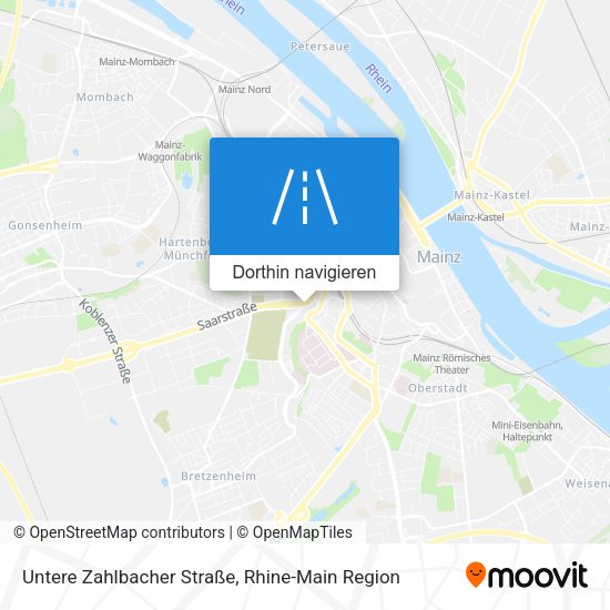 Untere Zahlbacher Straße Karte