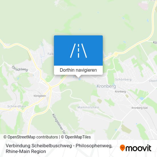 Verbindung Scheibelbuschweg - Philosophenweg Karte