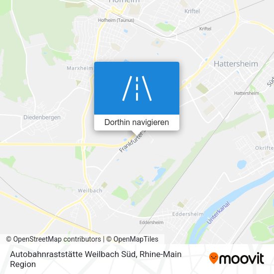 Autobahnraststätte Weilbach Süd Karte