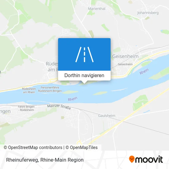 Rheinuferweg Karte