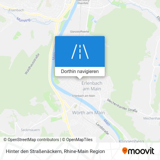 Hinter den Straßenäckern Karte
