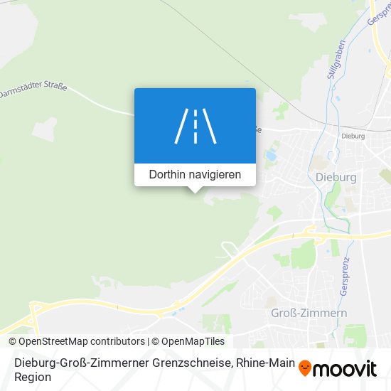 Dieburg-Groß-Zimmerner Grenzschneise Karte