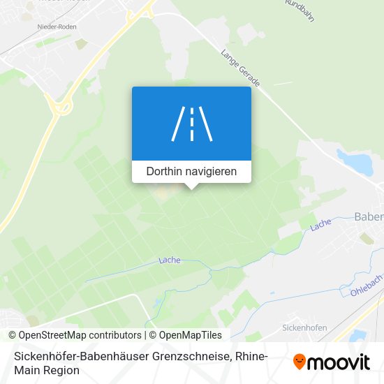 Sickenhöfer-Babenhäuser Grenzschneise Karte