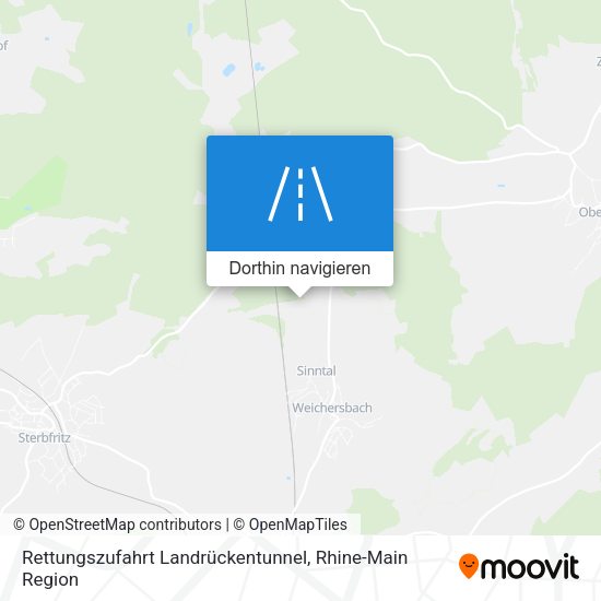 Rettungszufahrt Landrückentunnel Karte