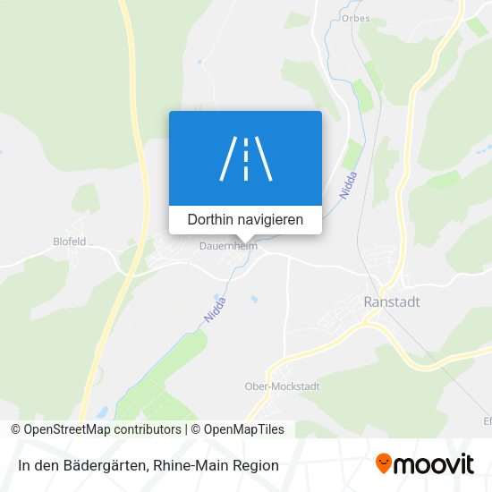 In den Bädergärten Karte