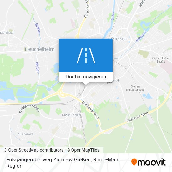 Fußgängerüberweg Zum Bw Gießen Karte