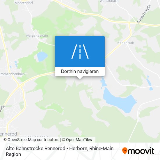 Alte Bahnstrecke Rennerod - Herborn Karte