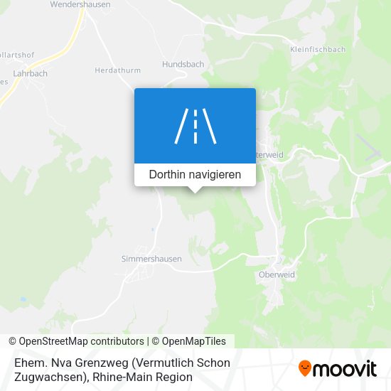 Ehem. Nva Grenzweg (Vermutlich Schon Zugwachsen) Karte