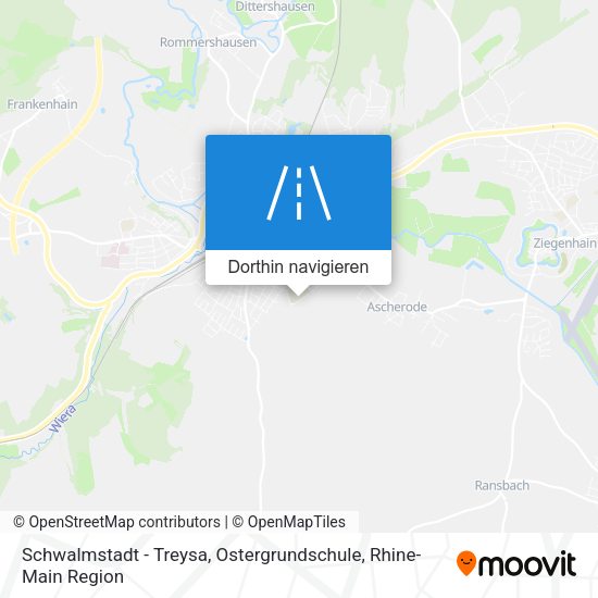 Schwalmstadt - Treysa, Ostergrundschule Karte