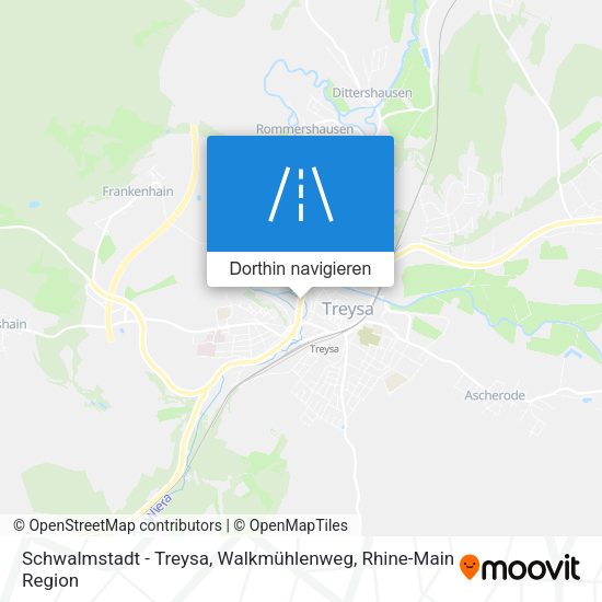 Schwalmstadt - Treysa, Walkmühlenweg Karte