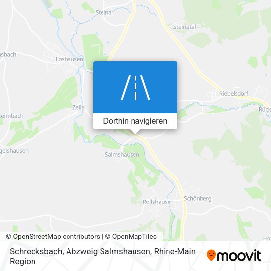 Schrecksbach, Abzweig Salmshausen Karte