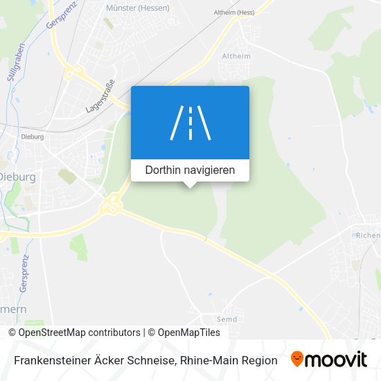 Frankensteiner Äcker Schneise Karte