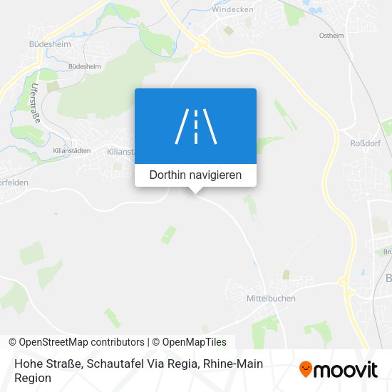 Hohe Straße, Schautafel Via Regia Karte