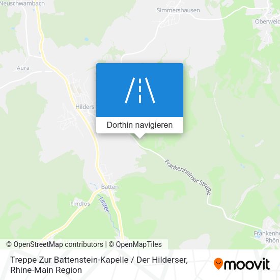 Treppe Zur Battenstein-Kapelle / Der Hilderser Karte