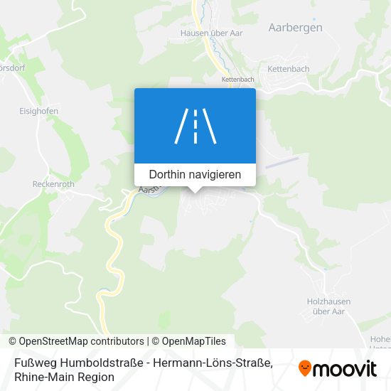 Fußweg Humboldstraße - Hermann-Löns-Straße Karte