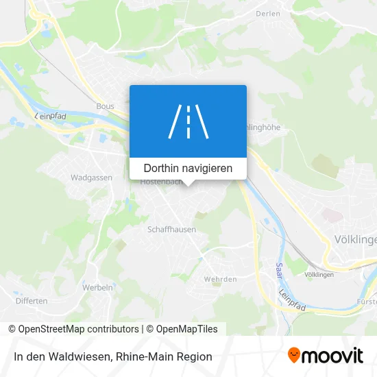 In den Waldwiesen Karte