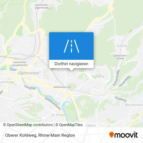 Oberer Kohlweg Karte