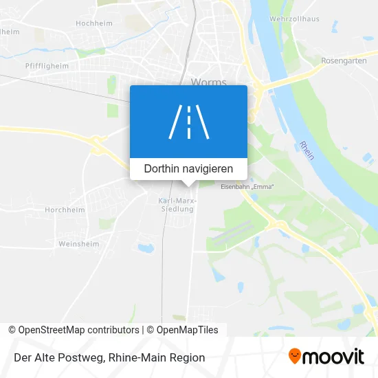 Der Alte Postweg Karte