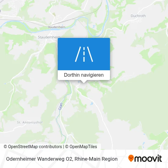 Odernheimer Wanderweg O2 Karte