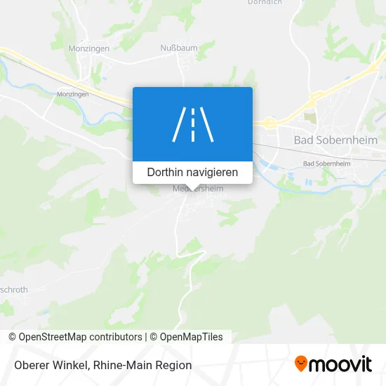 Oberer Winkel Karte