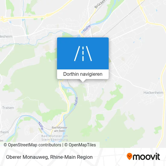 Oberer Monauweg Karte