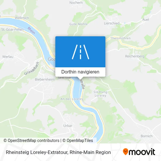 Rheinsteig Loreley-Extratour Karte