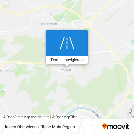 In den Obstwiesen Karte