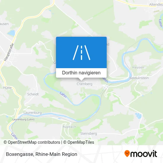 Boxengasse Karte