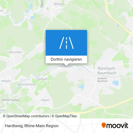 Hardtweg Karte