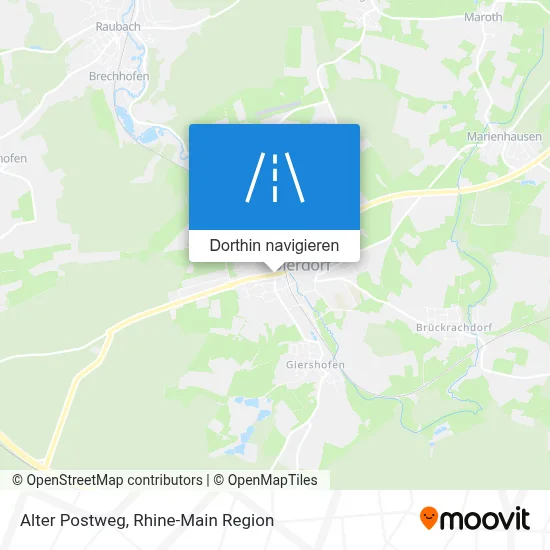 Alter Postweg Karte