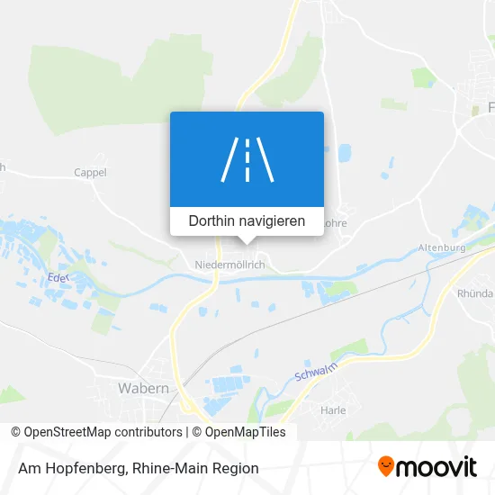 Am Hopfenberg Karte