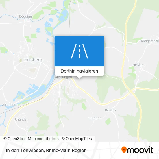 In den Tonwiesen Karte