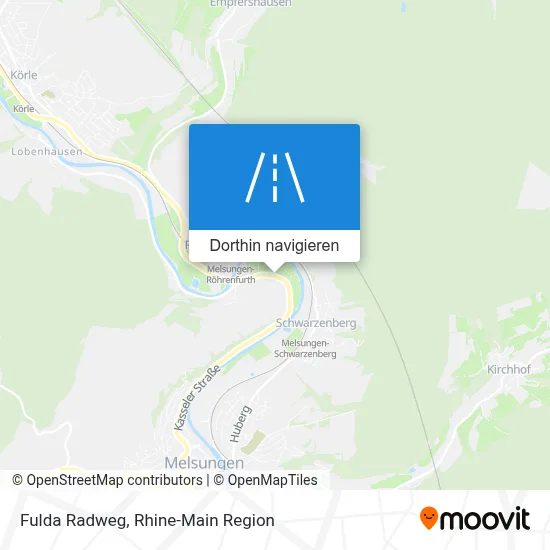 Fulda Radweg Karte