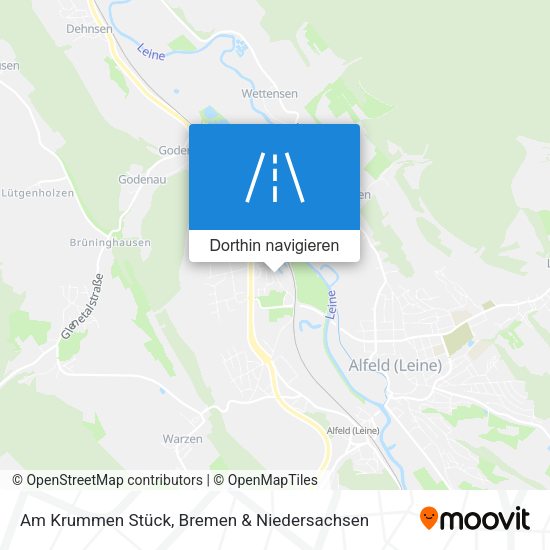 Am Krummen Stück Karte