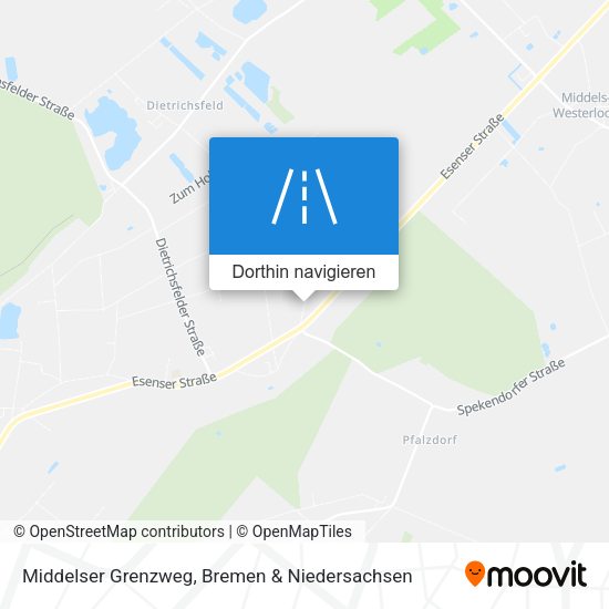 Middelser Grenzweg Karte