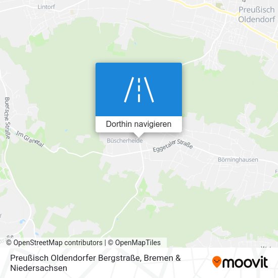 Preußisch Oldendorfer Bergstraße Karte