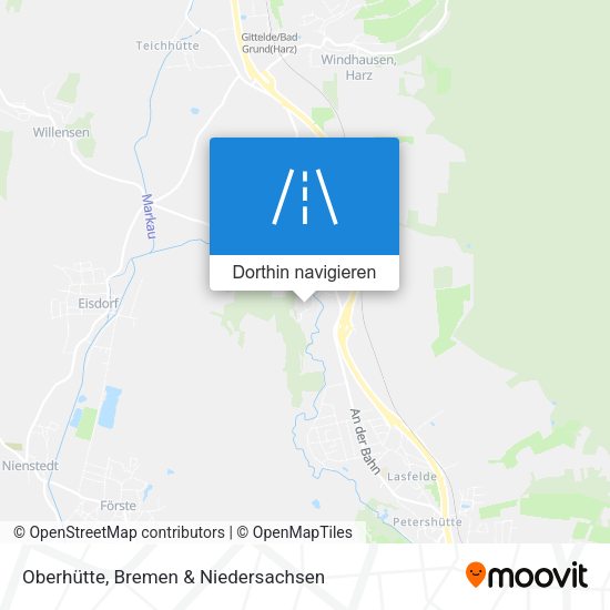 Oberhütte Karte