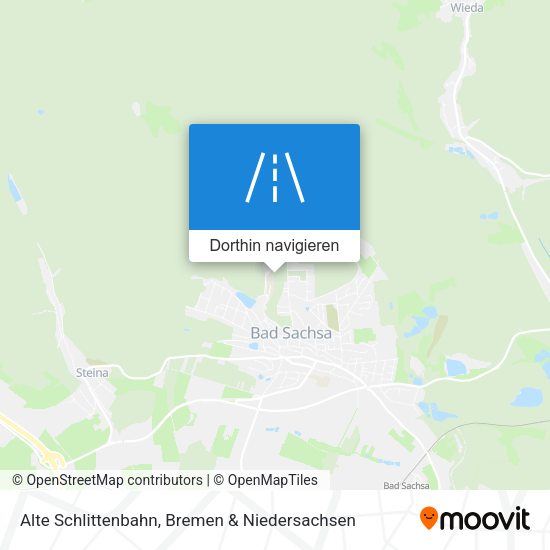 Alte Schlittenbahn Karte