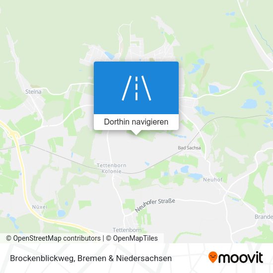 Brockenblickweg Karte