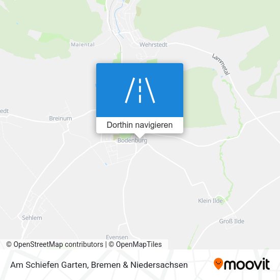 Am Schiefen Garten Karte