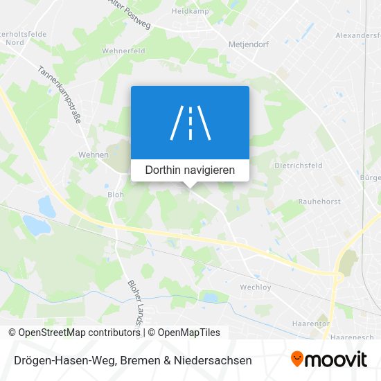 Drögen-Hasen-Weg Karte