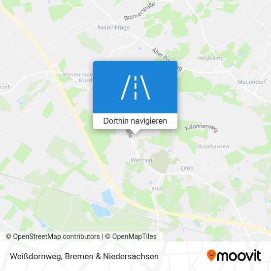 Weißdornweg Karte