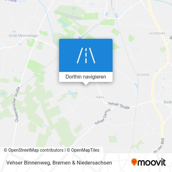 Vehser Binnenweg Karte