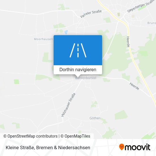 Kleine Straße Karte