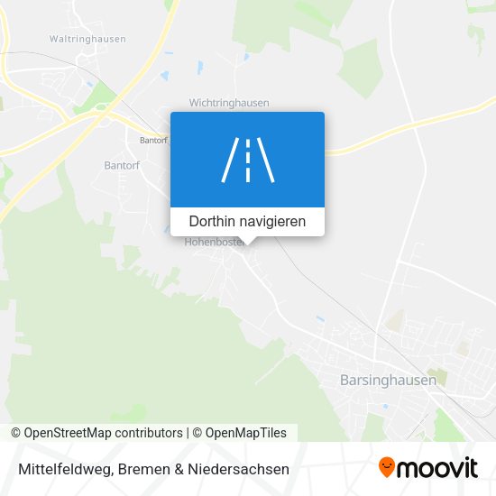 Mittelfeldweg Karte