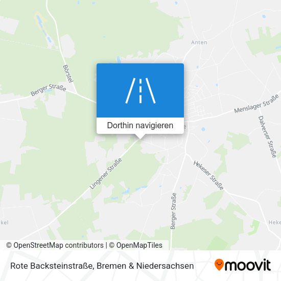 Rote Backsteinstraße Karte