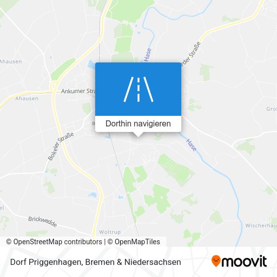 Dorf Priggenhagen Karte