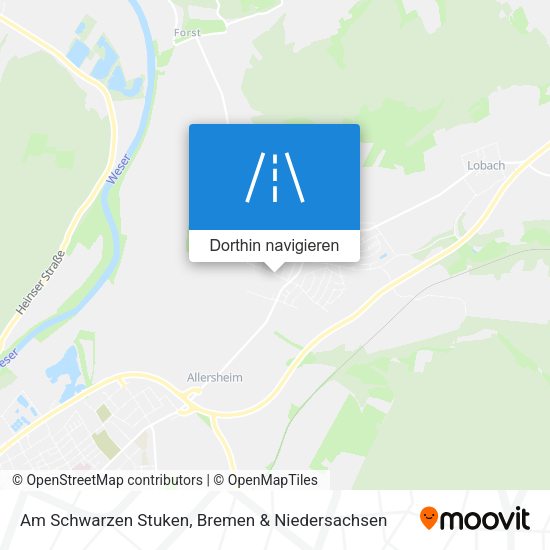 Am Schwarzen Stuken Karte