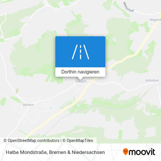 Halbe Mondstraße Karte